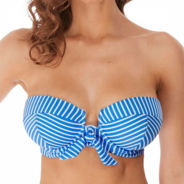 Blue Beach Hut Bandeau Bikini Top