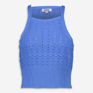 Blue Crochet Tank Top