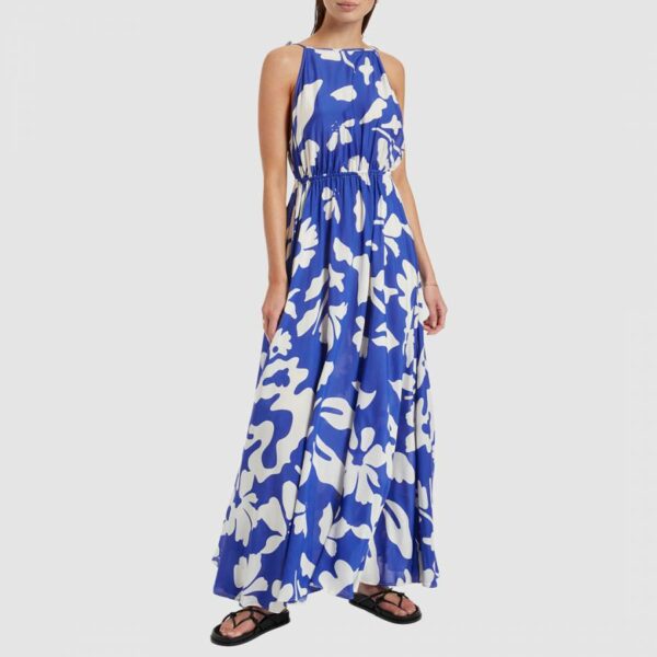 Blue Emporio Backless Maxi Dress