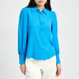 Blue Matilde Silk Blend Blouse