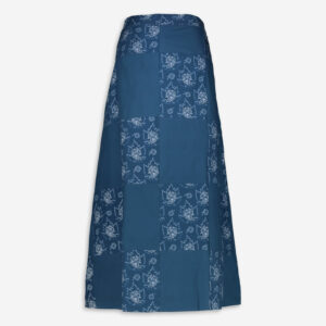 Blue Patchwork Maxi Skirt