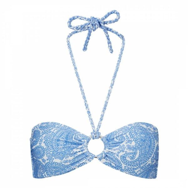 Blue Ring Bandeau Bikini Top