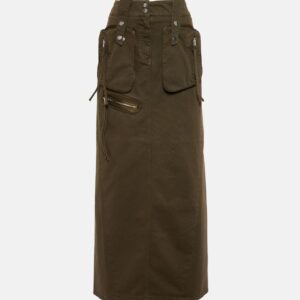 Blumarine Denim cargo maxi skirt