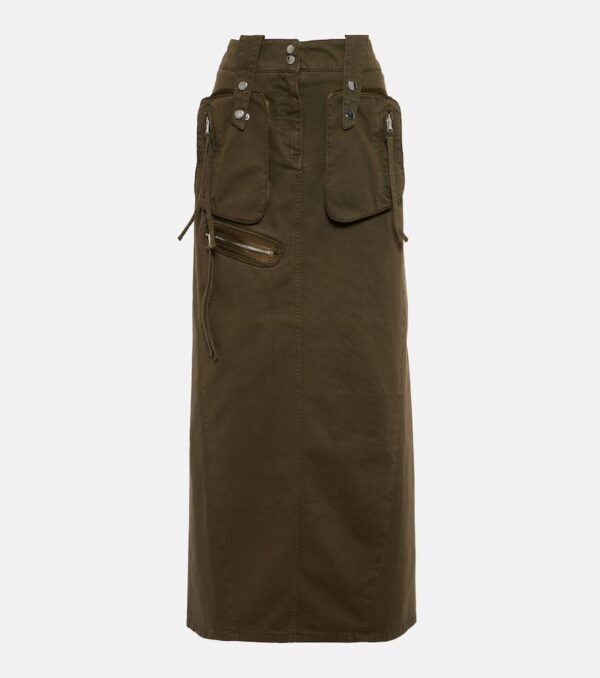 Blumarine Denim cargo maxi skirt