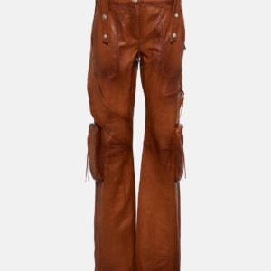 Blumarine Leather cargo pants