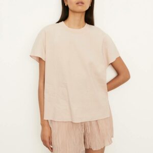 Blush Flutter Linen Blend Blouse