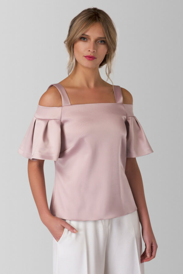 Blush Off the Shoulder Strap Blouse