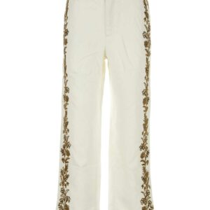 Bode White Linen Blend Pant