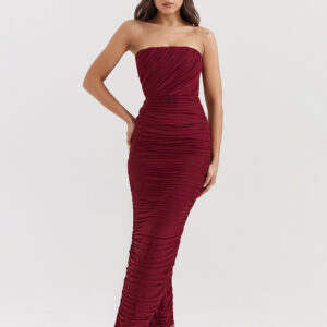 Bodycon Dresses Ruched Off The Shoulder Backless Back Slit Maxi Dresses