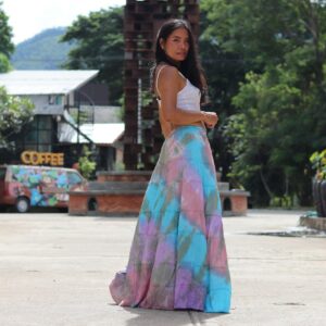 Boho Skirt/Maxi /Modest Beach /Full Length Skirt Tie Dye Skirt/ Long