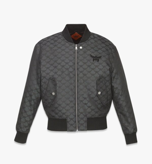 Bomber Jacket in Lauretos Denim Jacquard