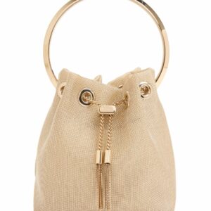 Bon Bon Metallic Mesh Top Handle Bag