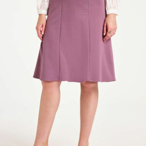 Bonmarche Purple Ponte Elasticated Flippy Panel Skirt, Size: 28