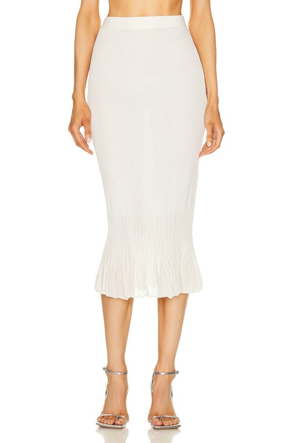 Bottega Veneta Ruffle Skirt in Chalk - Ivory. Size L (also in ).