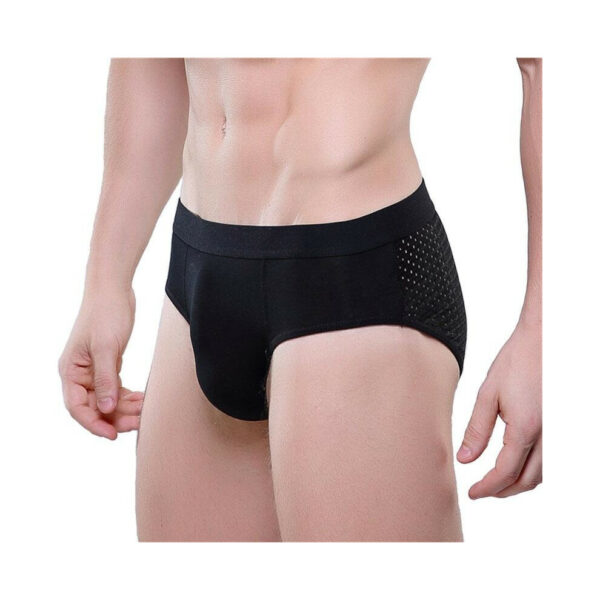 Briefs Men Underwear Mesh Solid Big Size Modal Panties Black High Quality Natural Breathable Male Underwear Shorts 3XL