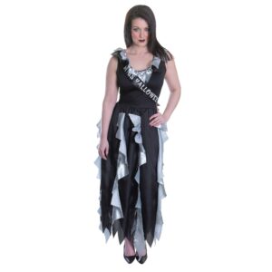 Bristol Novelty Womens/Ladies Zombie Prom Queen Dress (One Size) (Black/Grey)