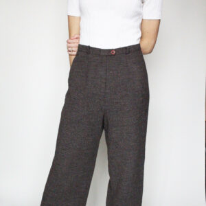 Brown Vintage Pants/Loose Fitting Cropped Comfy Trousers Slacks Size Small/ Medium