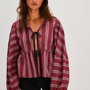 Brunch Babe Blouse at Free People in Berry Bliss Combo, Size: XS