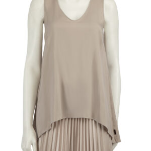 Brunello Cucinelli Beige Silk Tank Top