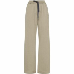 Brunello Cucinelli Cotton-Silk Wide-Leg Sweatpants