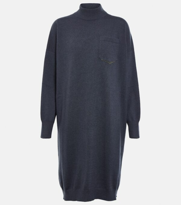 Brunello Cucinelli Embellished cashmere sweater dress