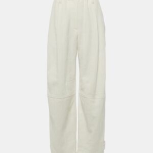 Brunello Cucinelli Herringbone cotton and linen straight pants