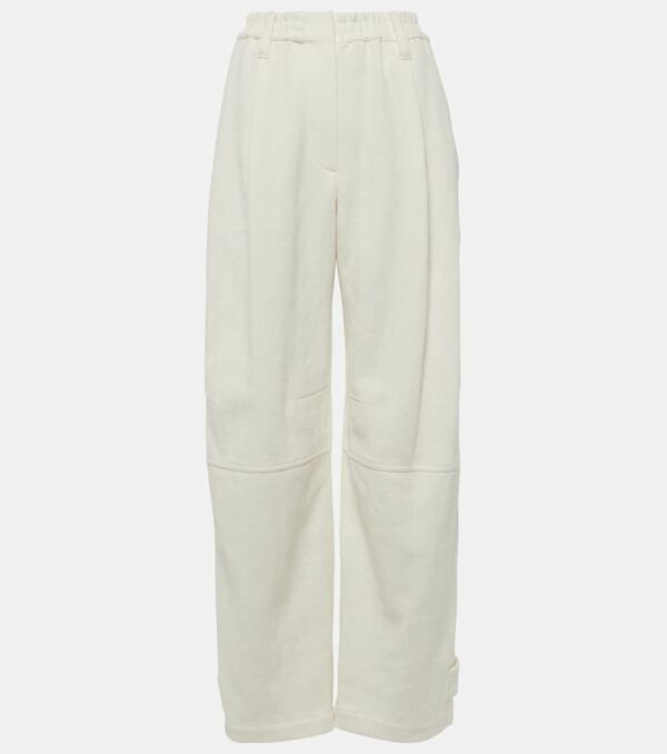 Brunello Cucinelli Herringbone cotton and linen straight pants