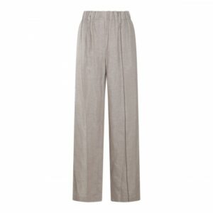 Brunello Cucinelli - Light Grey Linen Pants 38