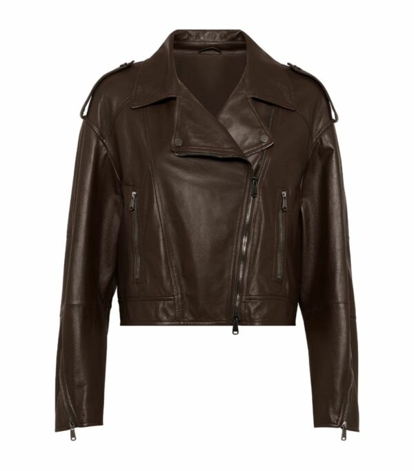 Brunello Cucinelli Nappa Leather Biker Jacket