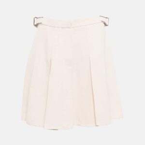 Brunello Cucinelli Pleated linen blend skirt