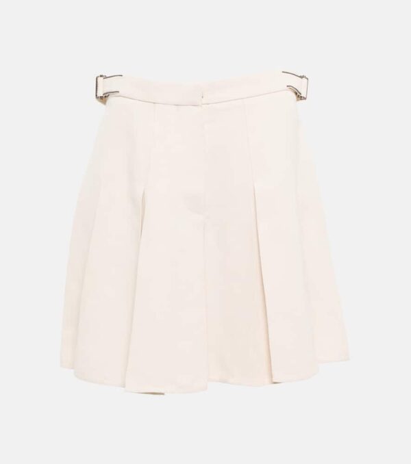 Brunello Cucinelli Pleated linen blend skirt