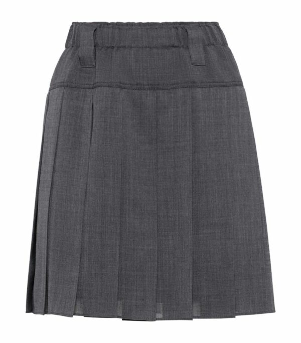 Brunello Cucinelli Wool-Blend Pleated Mini Skirt