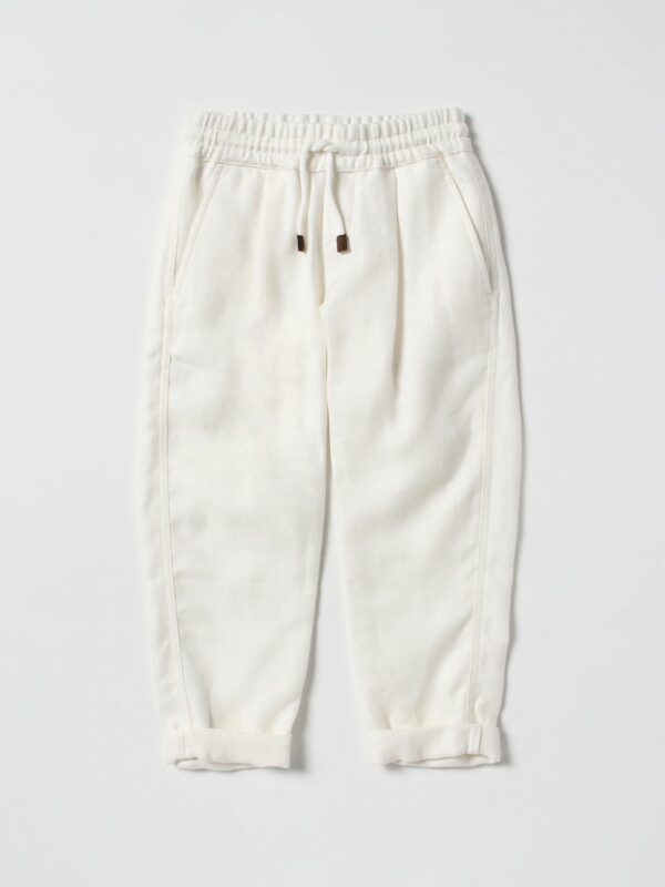 Brunello Cucinelli pants in cotton and linen blend