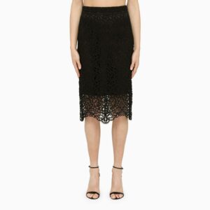 Burberry Black Lace Pencil Skirt