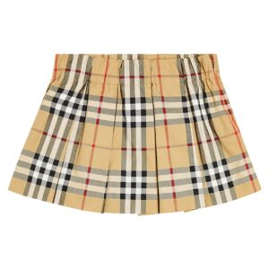 Burberry Kids Baby Burberry Check pleated cotton skirt