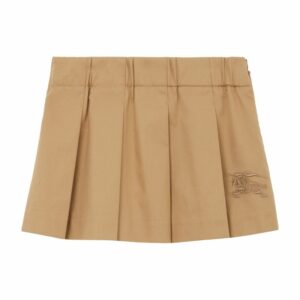 Burberry Kids Cotton Ekd Pleated Skirt (6-24 Months)