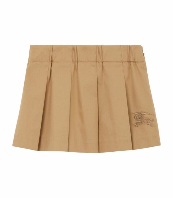 Burberry Kids Cotton Ekd Pleated Skirt (6-24 Months)