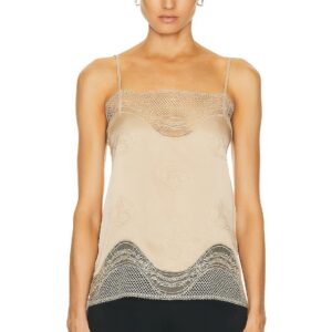 Burberry Lace Camisole Top in Soft Fawn IP Pattern - Beige. Size S (also in M).