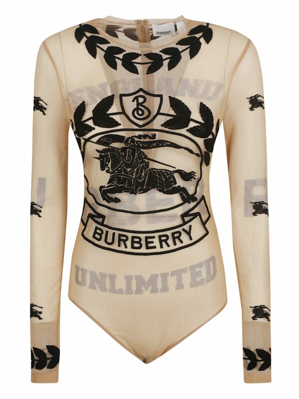 Burberry Logo Embroidered Bodysuit