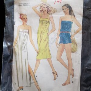 Butterick 3741 Sewing Pattern Fast & Easy Dress, Camisole & Shorts Size Small Circa 1980S Uncut Ff Oop Very Rare