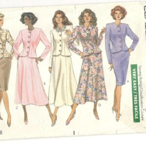 Butterick 4367 Sewing Pattern, Classic Princess Line Suit With Gored Or Pencil Skirt, Size 6-8