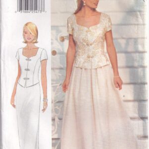 Butterick Pattern 5003 Womans Princess Seam Fitted Top, Flared & Pleated Full Ballgown Or Straight Skirt Uncut Size 18 20 22 Easy