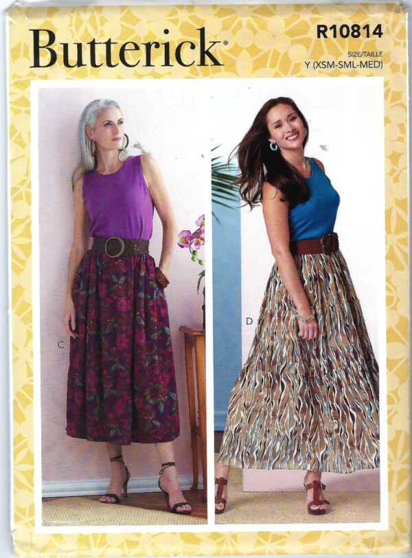 Butterick Sewing Pattern 10814 6749 Misses' Tiered Skirt Size Xs-S-M L-Xl-Xxl Uncut