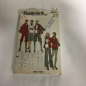 Butterick Sewing Pattern 6338 Misses Jacket Tunic Skirt Pants Knickers Culottes Shorts Belt Dickey Cap Scarf Size 16 Bust 38