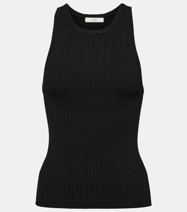 CO Ribbed-knit jersey tank top