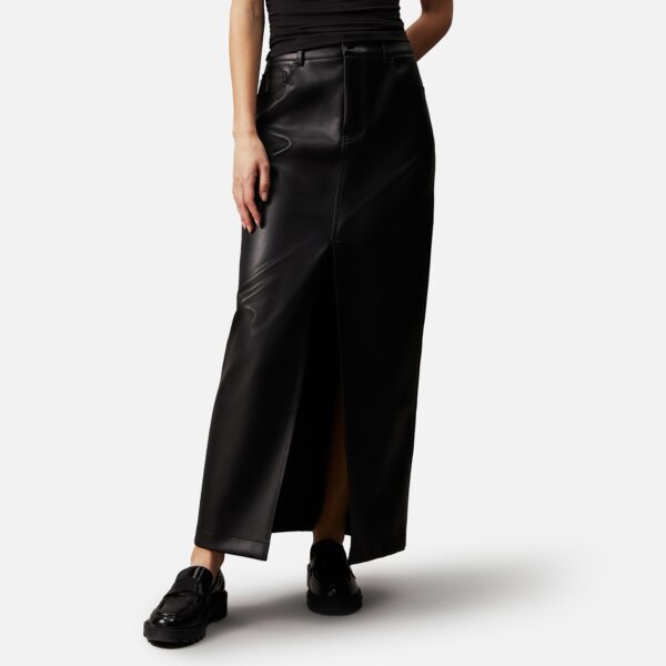 Calvin Klein Jeans Faux Leather Maxi Skirt - S