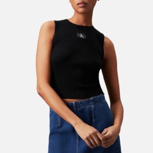 Calvin Klein Jeans Woven Lyocell Label Sweater Tank Top