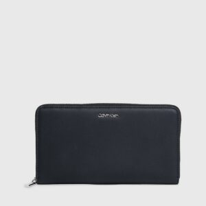 Calvin Klein Large RFID Zip Around Wallet in Ck Black