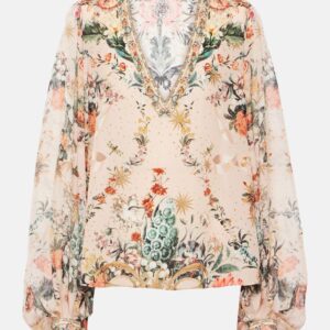 Camilla Floral silk blouse