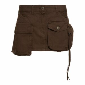 Canvas Cargo Mini Skirt